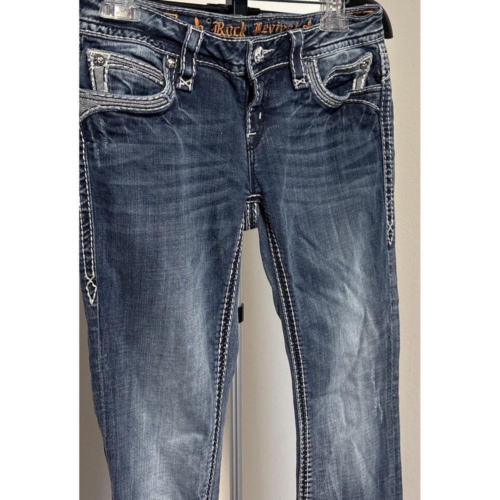 Rock Revival Womens Size 28 Johanna Denim Jeans Stretch Blue - Picture 9 of 15